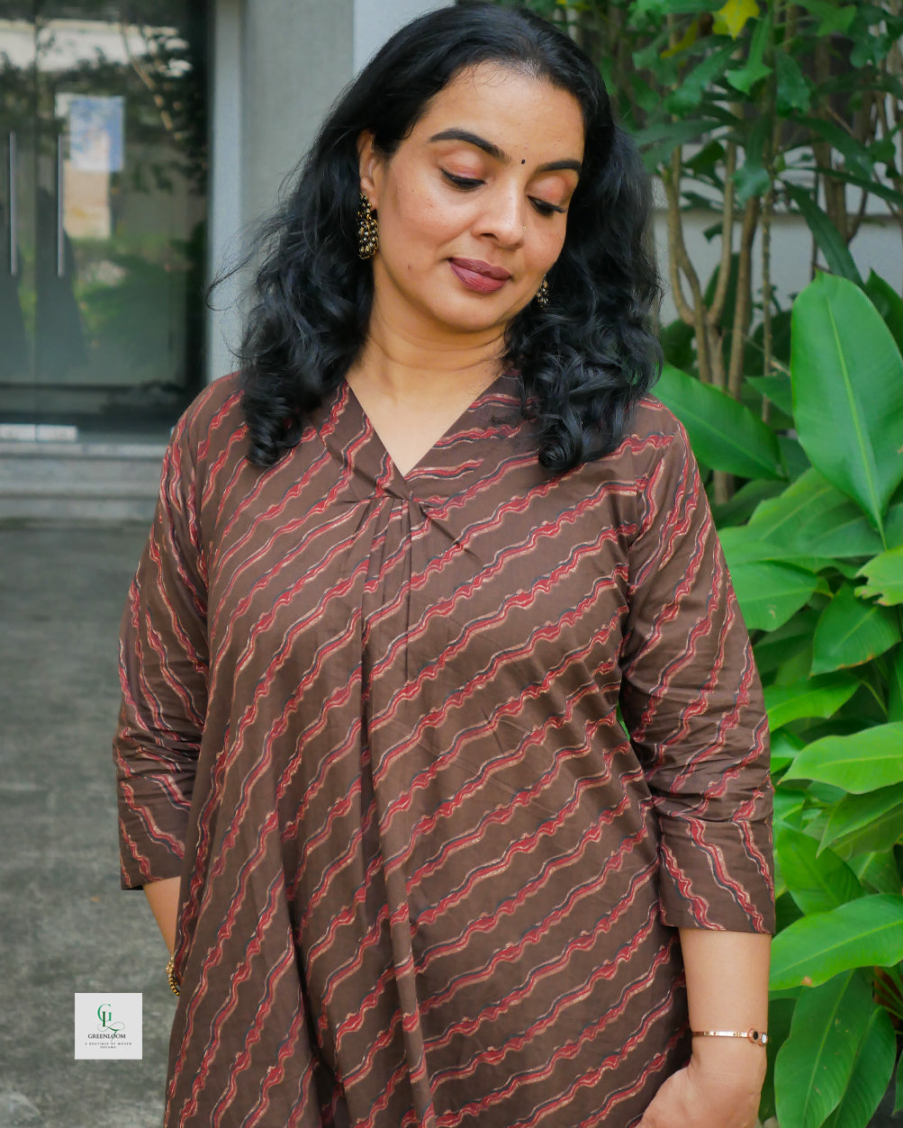 Pure Cotton Co-Ord Set – V Neck with 3/4 Sleeves