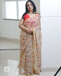 Pure Chiffon Saree with Blouse Piece | Lightweight & Elegant Drape