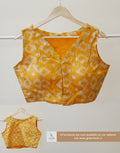 Cotton Batik Print Readymade Blouse – Elbow Sleeve Attached, Adjustable Size (36–40)