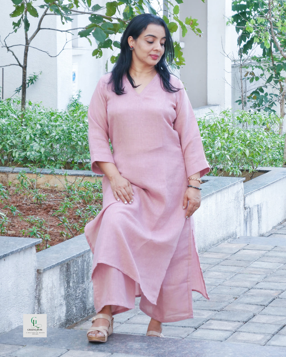 Semi Linen Plain Co-Ord Set – Lightweight & Elegant Everyday Wear