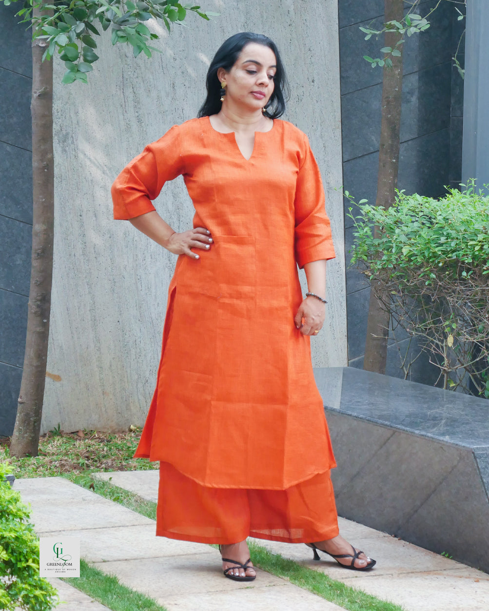 Semi Linen Plain Co-Ord Set – Lightweight & Elegant Everyday Wear