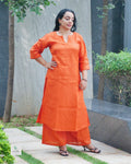 Semi Linen Plain Co-Ord Set – Lightweight & Elegant Everyday Wear