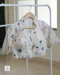 Cotton Readymade Blouse | Half Sleeve | Thread Work | Off White | Size 34–42 (Alterable)