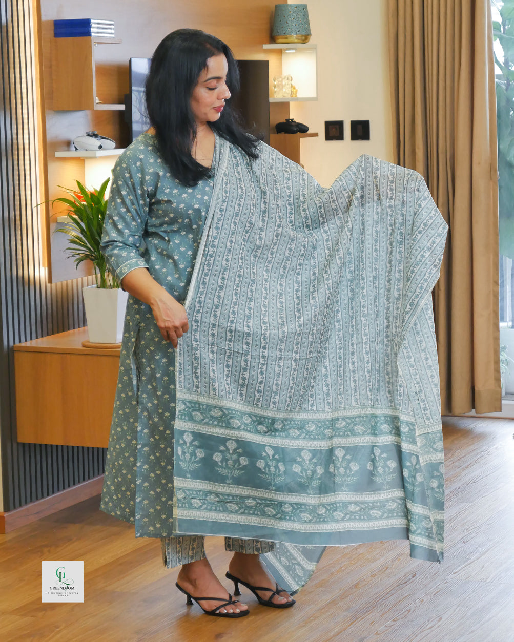 Cotton 3-Piece Summer Set for Women | Breathable Kurta, Bottom & Dupatta | Lightweight Daily Wear