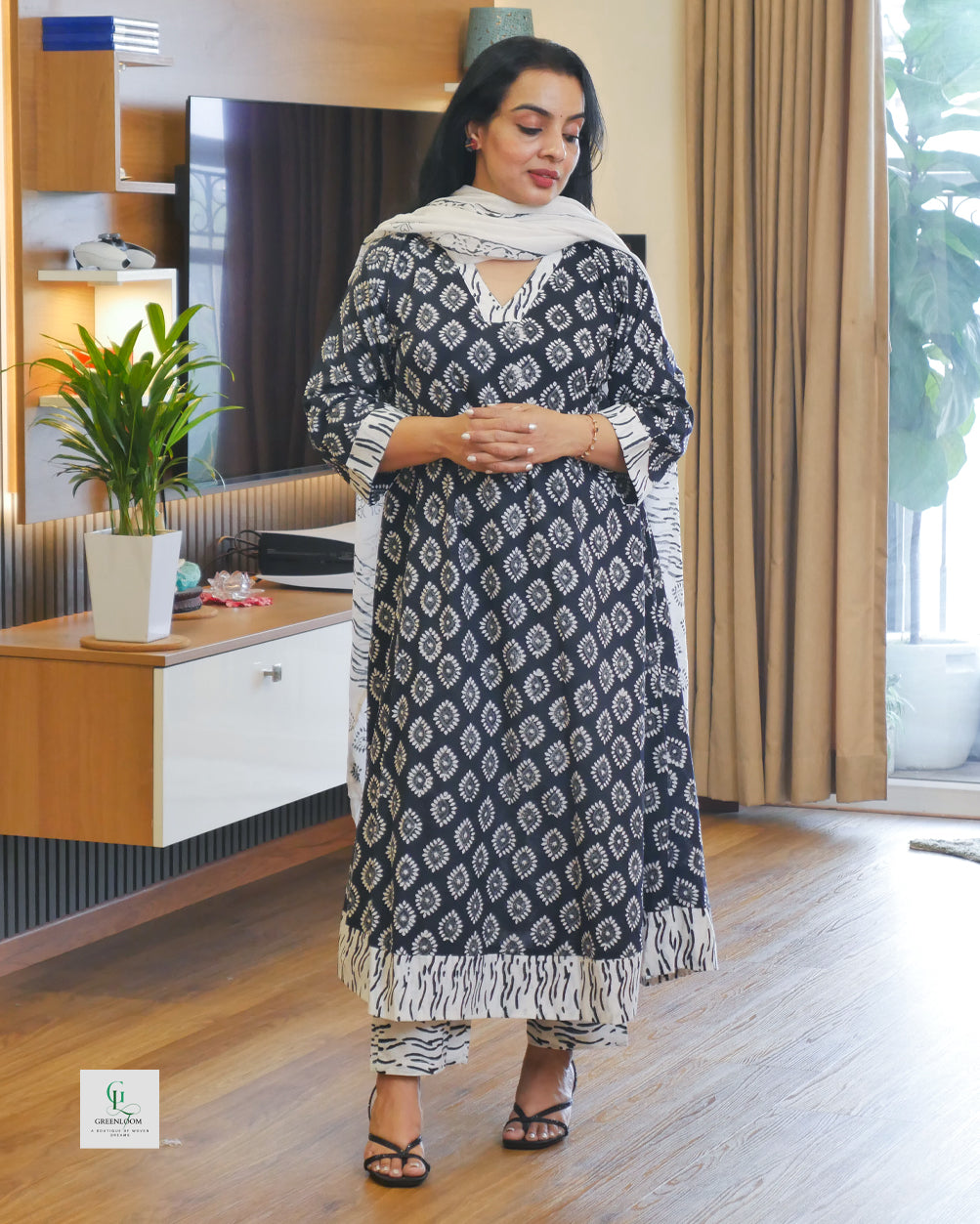 Cotton 3-Piece Summer Set for Women | Breathable Kurta, Bottom & Dupatta | Lightweight Daily Wear