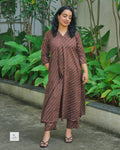 Pure Cotton Co-Ord Set – V Neck with 3/4 Sleeves