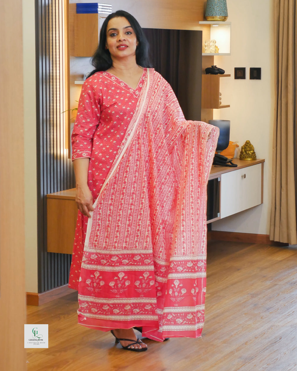 Cotton 3-Piece Summer Set for Women | Breathable Kurta, Bottom & Dupatta | Lightweight Daily Wear
