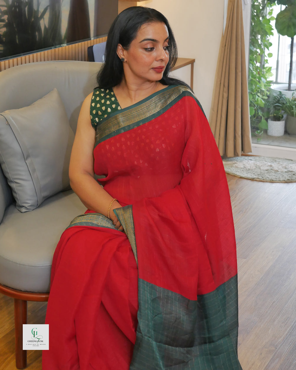 Crepe Georgette Saree with blouse.