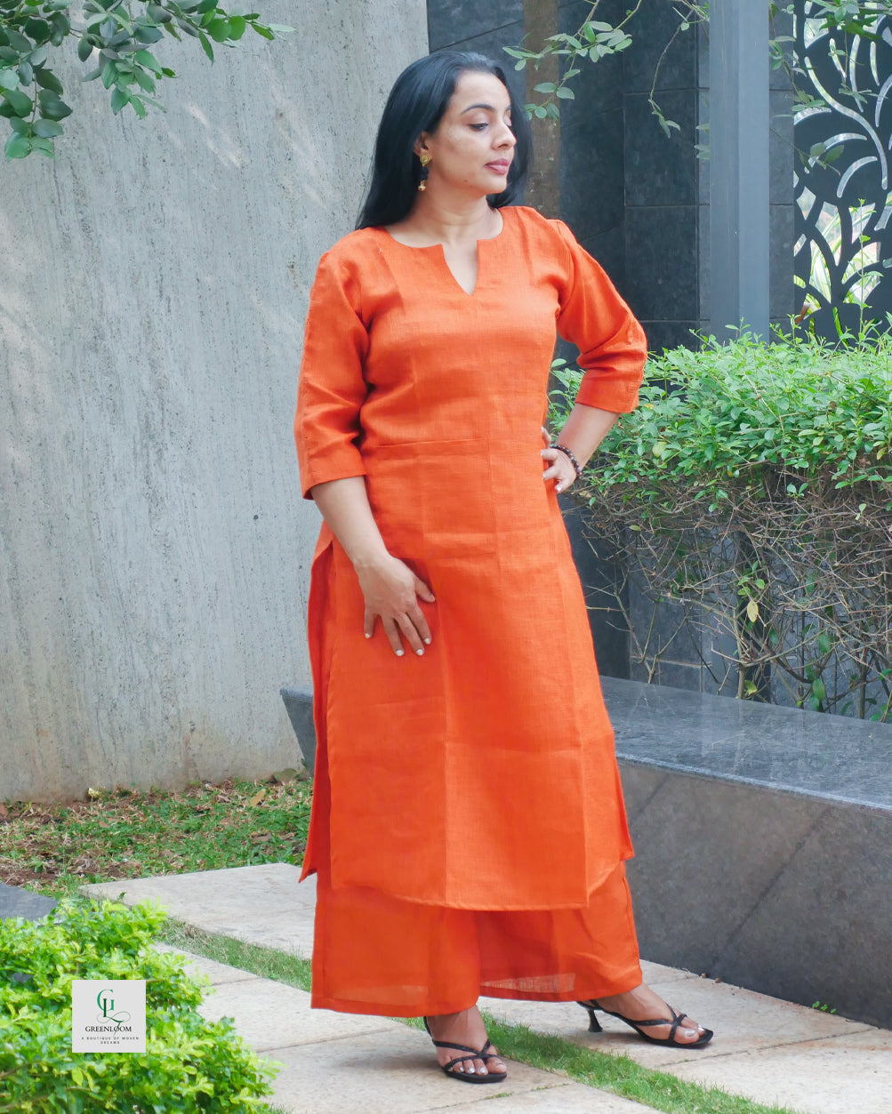 Semi Linen Plain Co-Ord Set – Lightweight & Elegant Everyday Wear