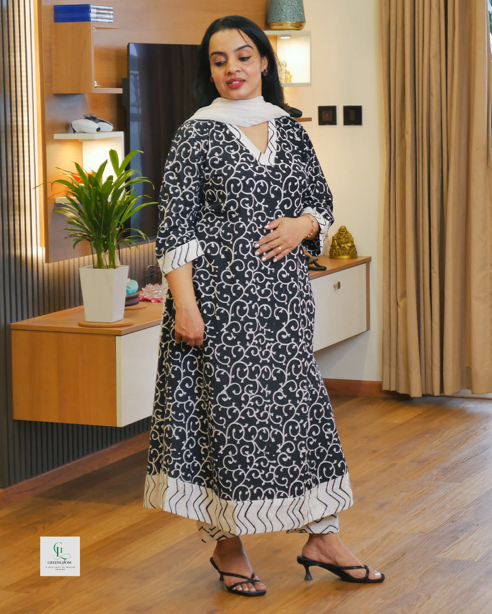 Cotton 3-Piece Summer Set for Women | Breathable Kurta, Bottom & Dupatta | Lightweight Daily Wear