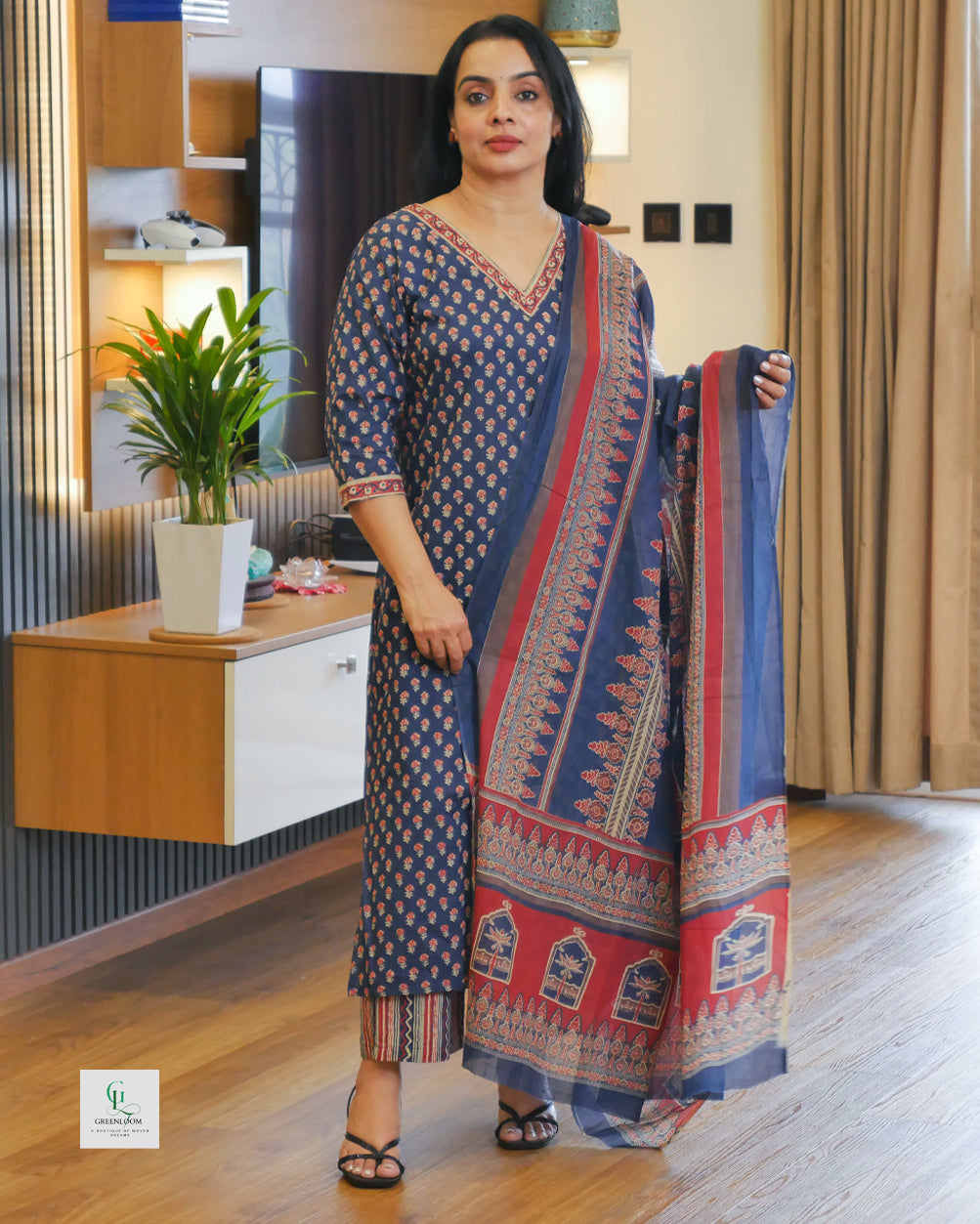 Cotton 3-Piece Summer Set for Women | Breathable Kurta, Bottom & Dupatta | Lightweight Daily Wear