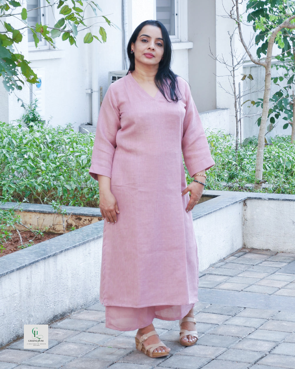 Semi Linen Plain Co-Ord Set – Lightweight & Elegant Everyday Wear