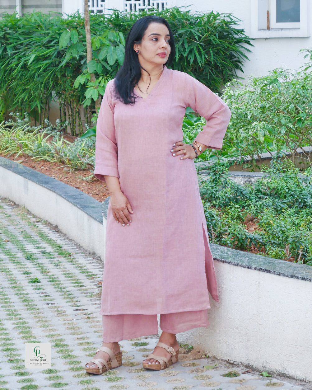 Semi Linen Plain Co-Ord Set – Lightweight & Elegant Everyday Wear