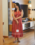 Modal Silk A-Line Frock – Sleeveless with Inner Sleeve Attached | 48” Length