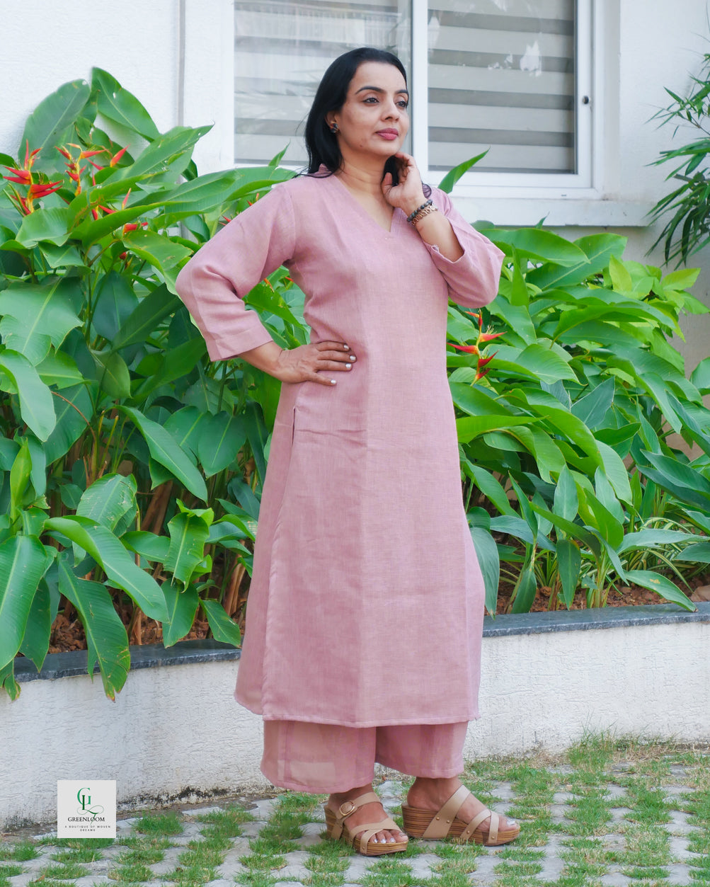 Semi Linen Plain Co-Ord Set – Lightweight & Elegant Everyday Wear