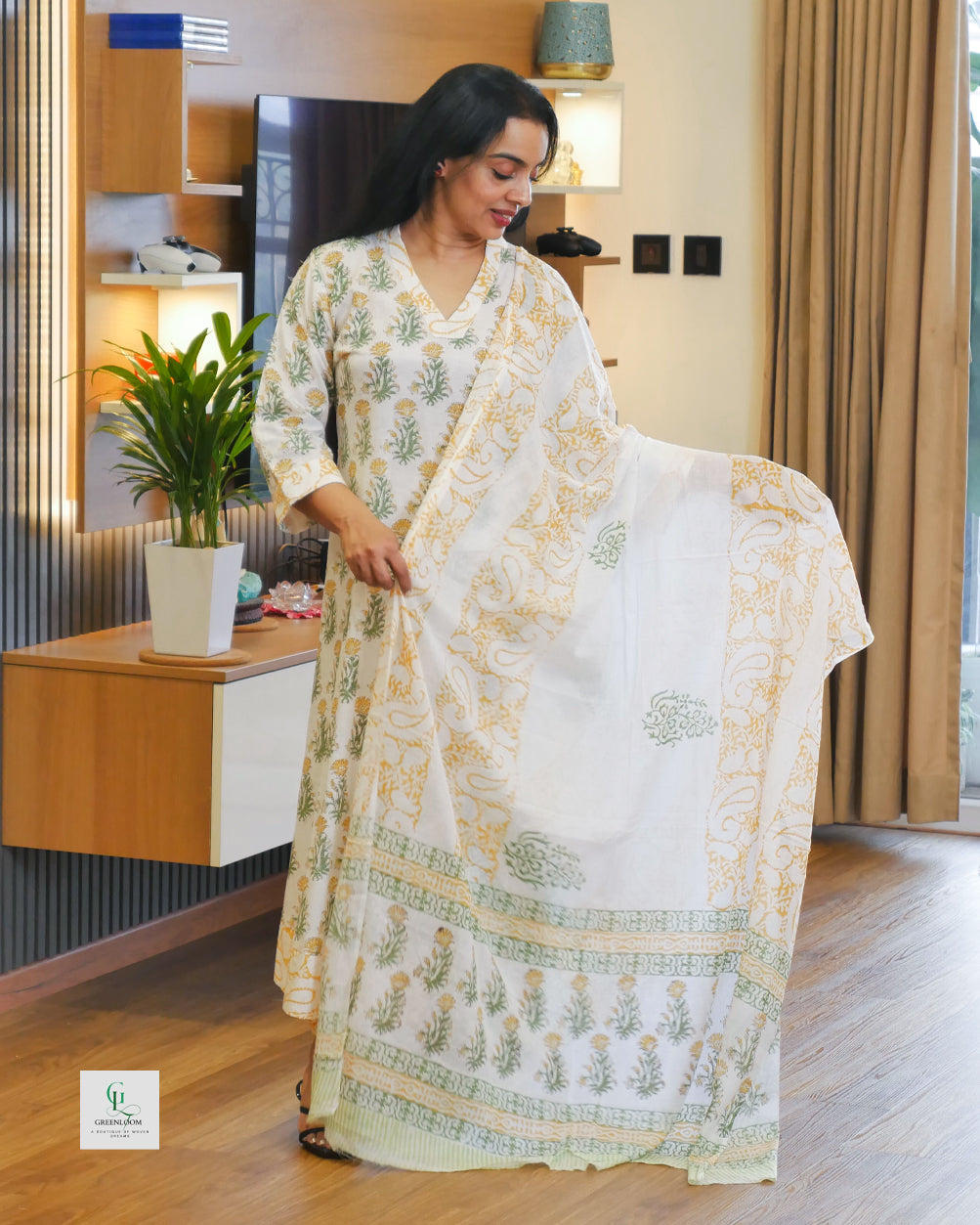 Cotton 3-Piece Summer Set for Women | Breathable Kurta, Bottom & Dupatta | Lightweight Daily Wear
