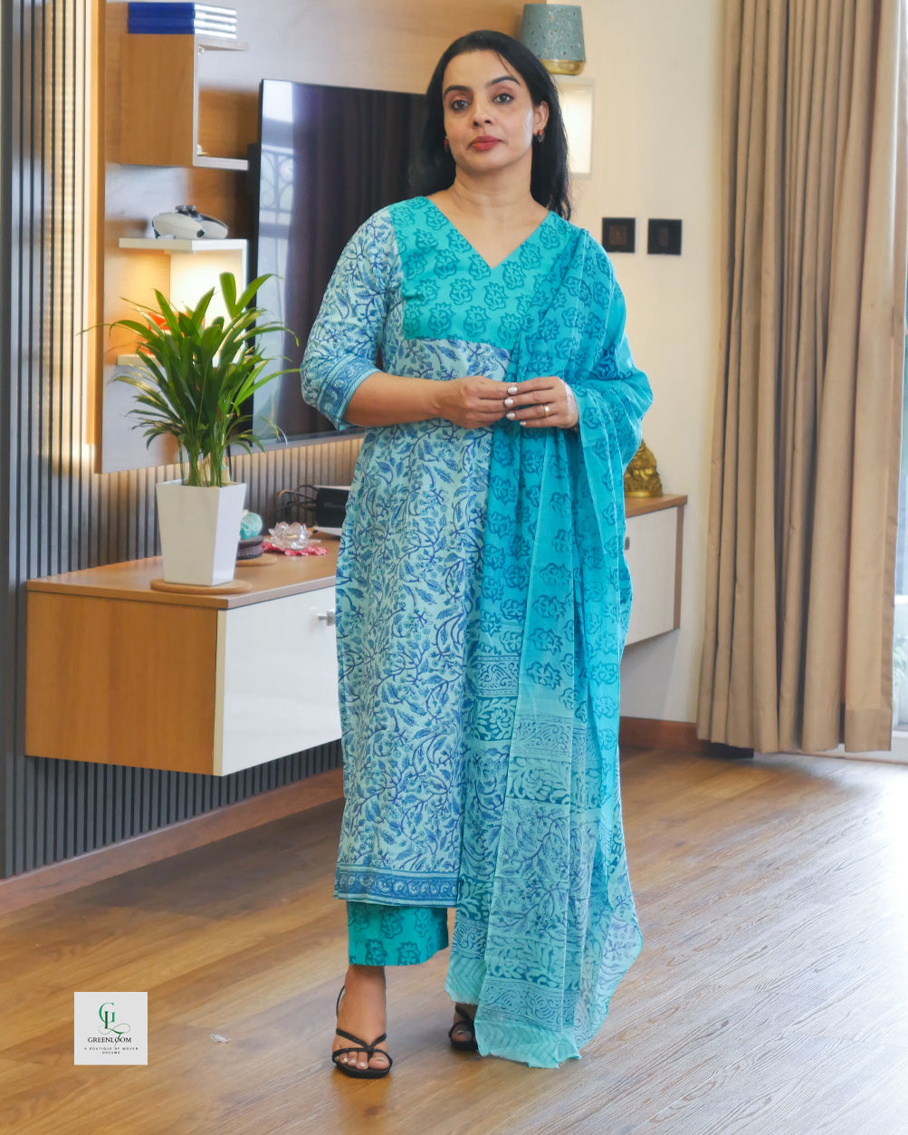 Cotton 3-Piece Summer Set for Women | Breathable Kurta, Bottom & Dupatta | Lightweight Daily Wear
