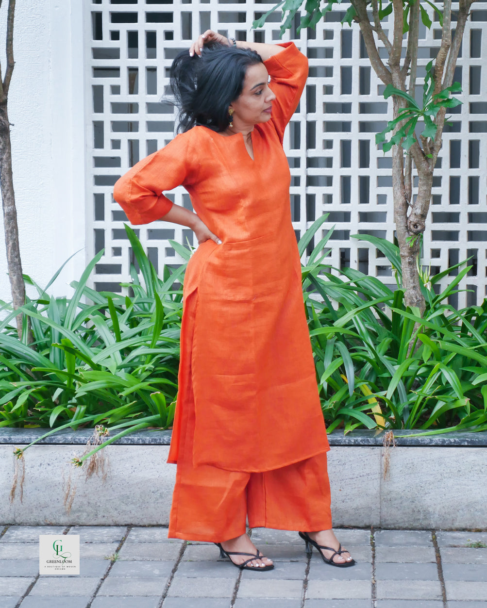 Semi Linen Plain Co-Ord Set – Lightweight & Elegant Everyday Wear