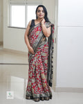 Modal Saree with Timeless Kalamkari Print ✨ | Plain Blouse Included