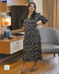 Modal Collar Pattern A-Line Frock | Soft & Elegant Fit