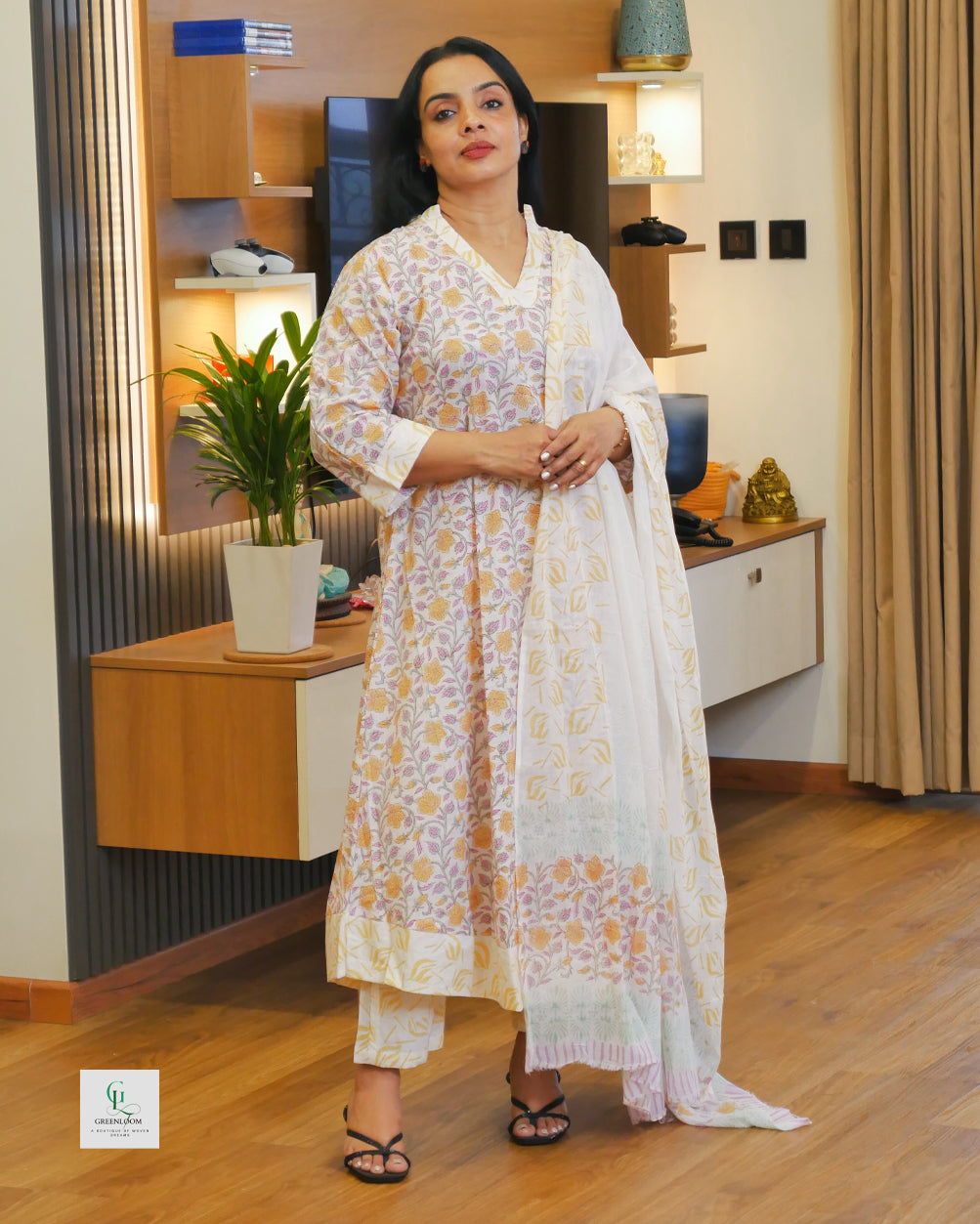 Cotton 3-Piece Summer Set for Women | Breathable Kurta, Bottom & Dupatta | Lightweight Daily Wear