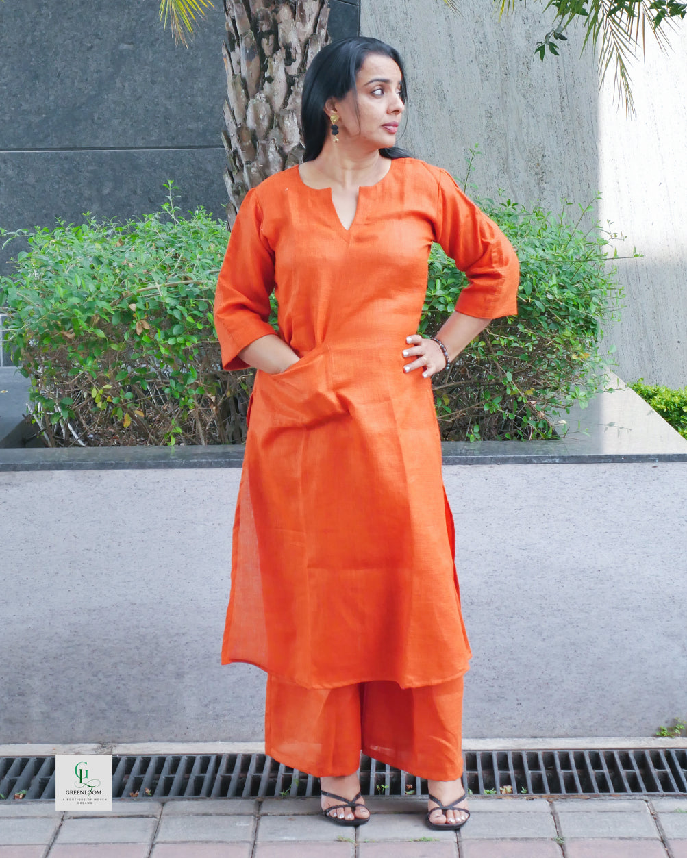 Semi Linen Plain Co-Ord Set – Lightweight & Elegant Everyday Wear