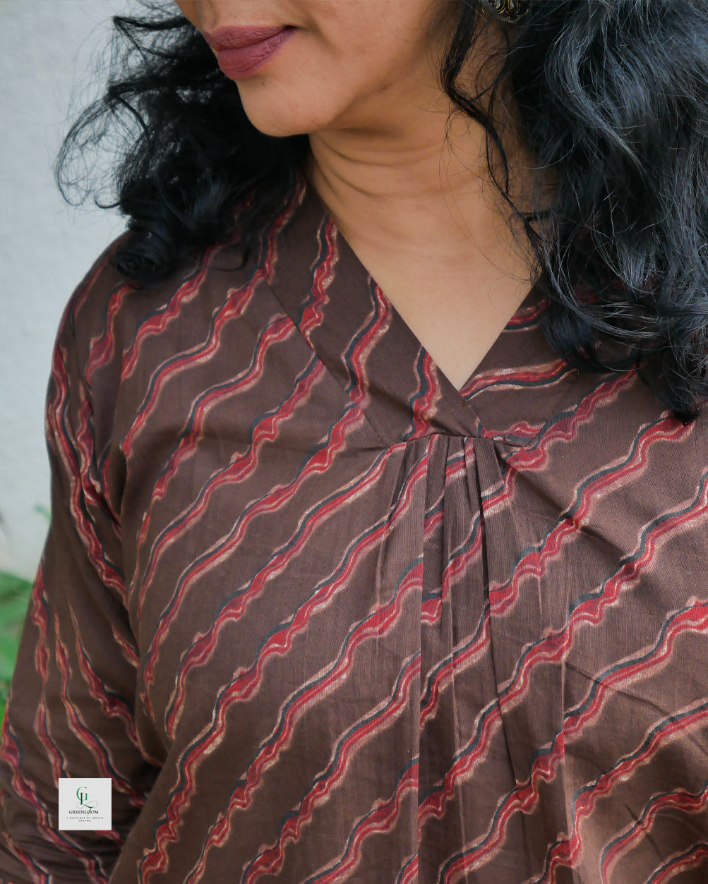 Pure Cotton Co-Ord Set – V Neck with 3/4 Sleeves