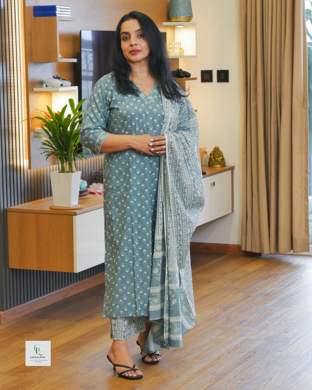 Cotton 3-Piece Summer Set for Women | Breathable Kurta, Bottom & Dupatta | Lightweight Daily Wear