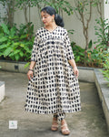 Pure Cotton Printed Co-Ord Set – V Neck with Lace Detailing & Straight Pant
