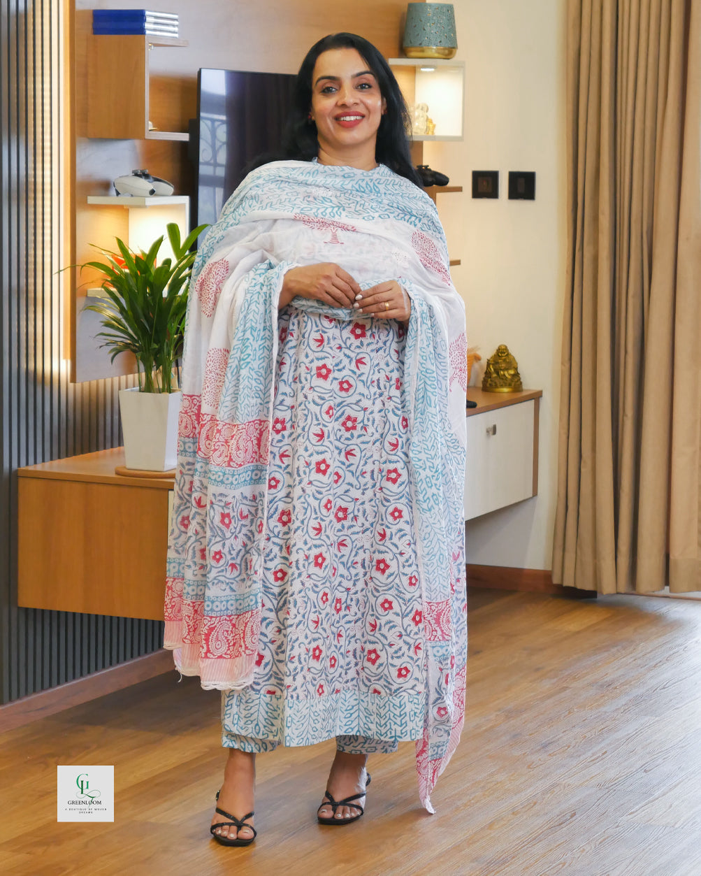 Cotton 3-Piece Summer Set for Women | Breathable Kurta, Bottom & Dupatta | Lightweight Daily Wear