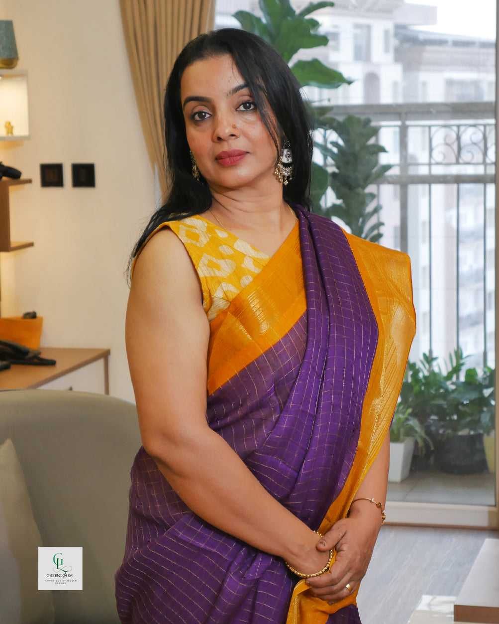 Crepe Georgette Saree with blouse.
