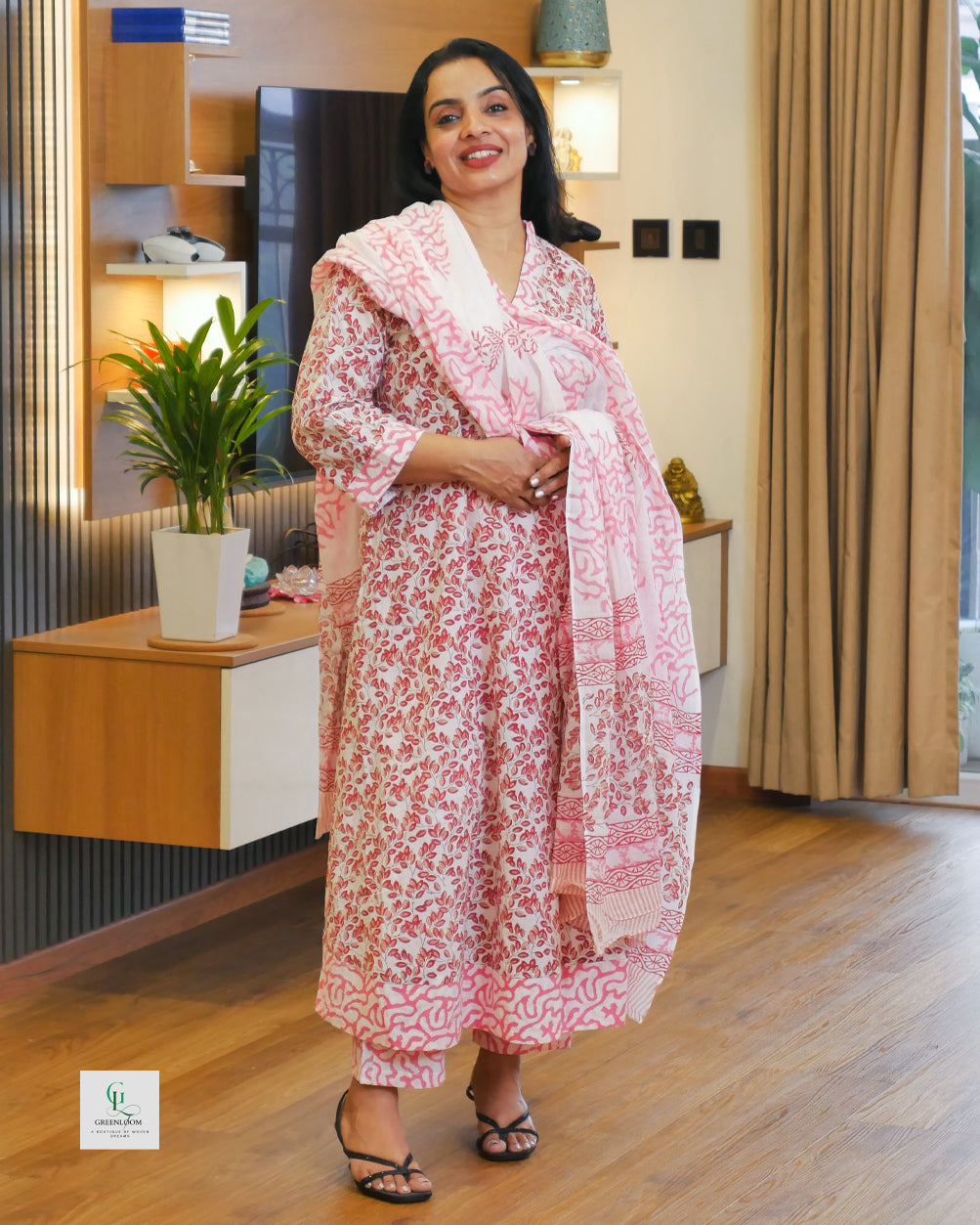 Cotton 3-Piece Summer Set for Women | Breathable Kurta, Bottom & Dupatta | Lightweight Daily Wear