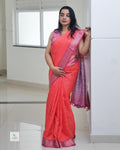 Tussar Silk Saree with Crush Texture & Blouse