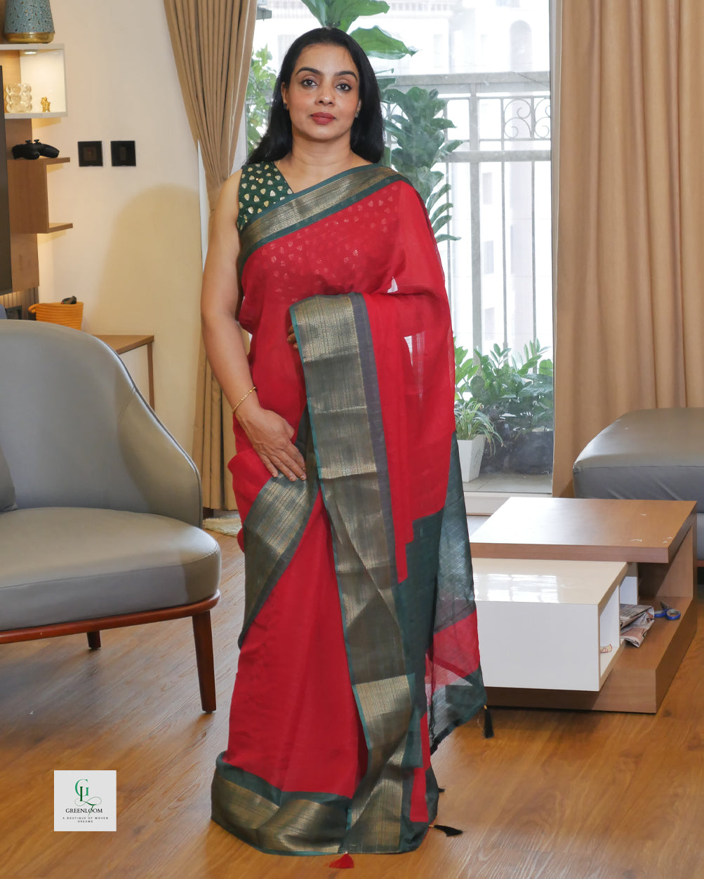 Crepe Georgette Saree with blouse.