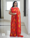 Pure Chiffon Saree with Blouse Piece | Lightweight & Elegant Drape