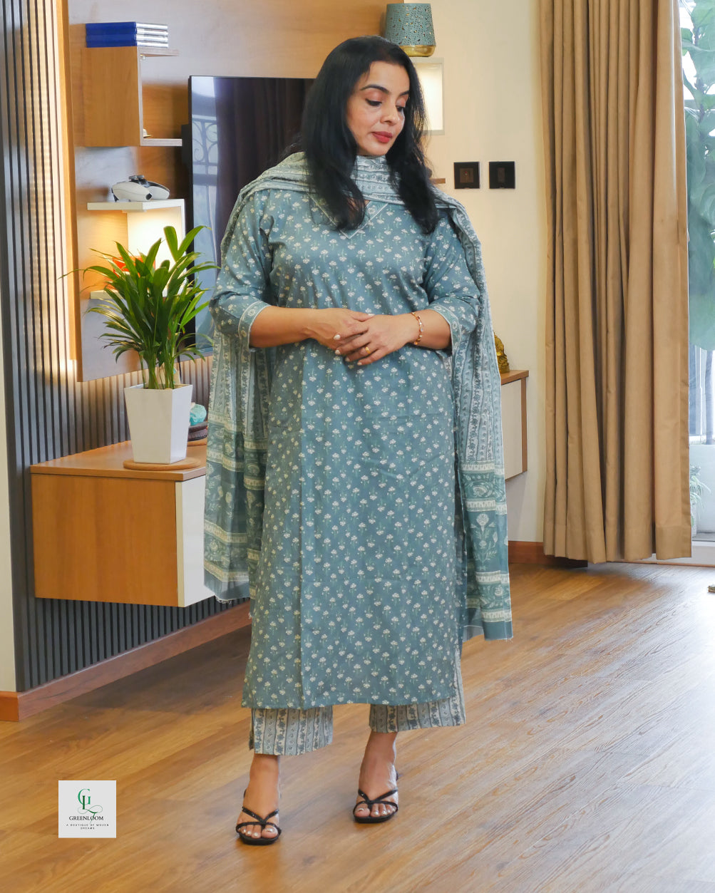 Cotton 3-Piece Summer Set for Women | Breathable Kurta, Bottom & Dupatta | Lightweight Daily Wear