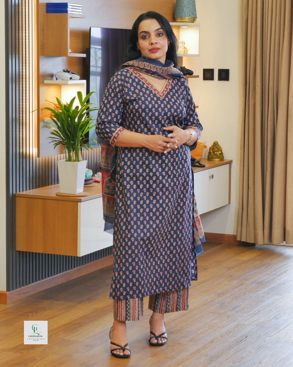 Cotton 3-Piece Summer Set for Women | Breathable Kurta, Bottom & Dupatta | Lightweight Daily Wear