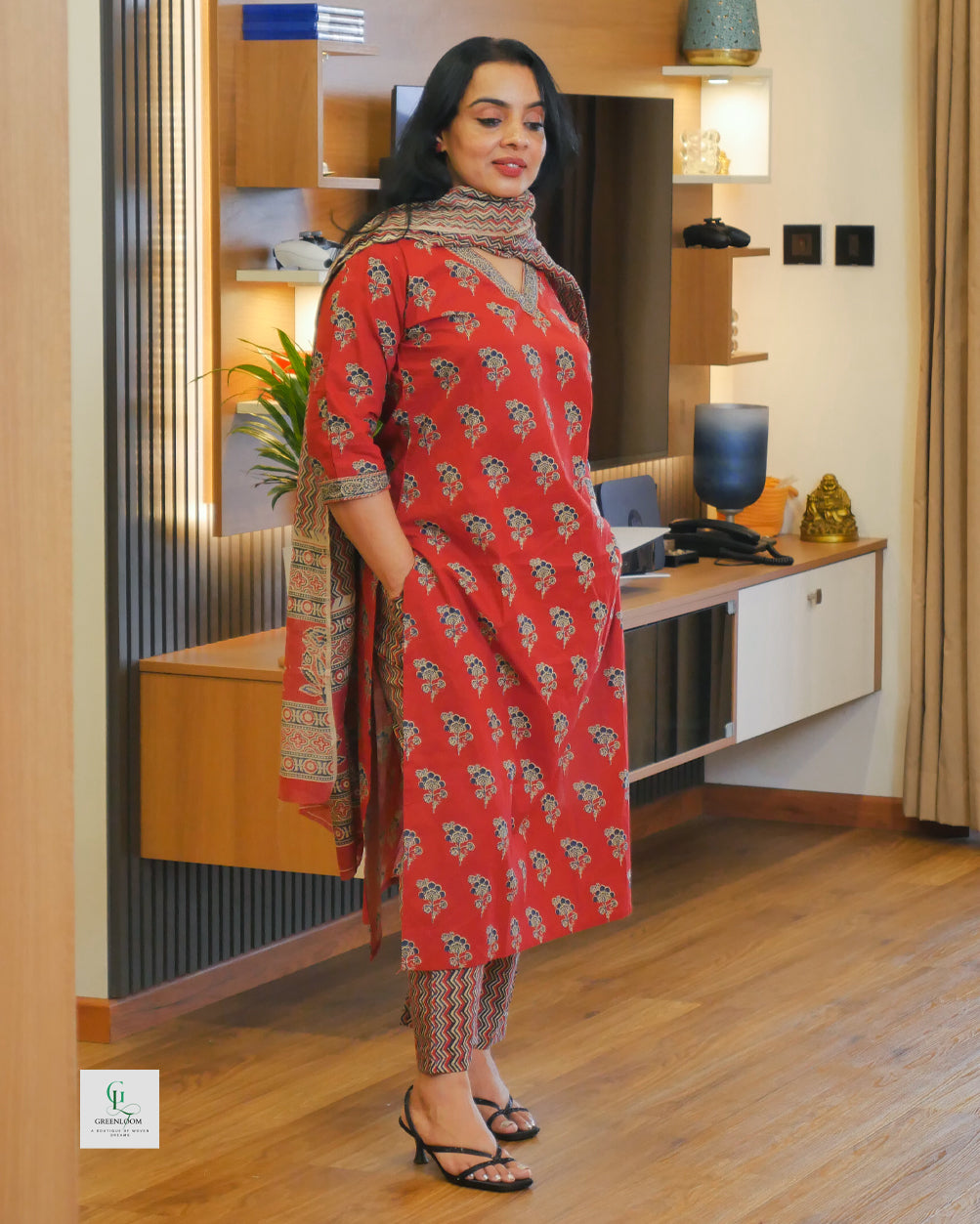 Cotton 3-Piece Summer Set for Women | Breathable Kurta, Bottom & Dupatta | Lightweight Daily Wear