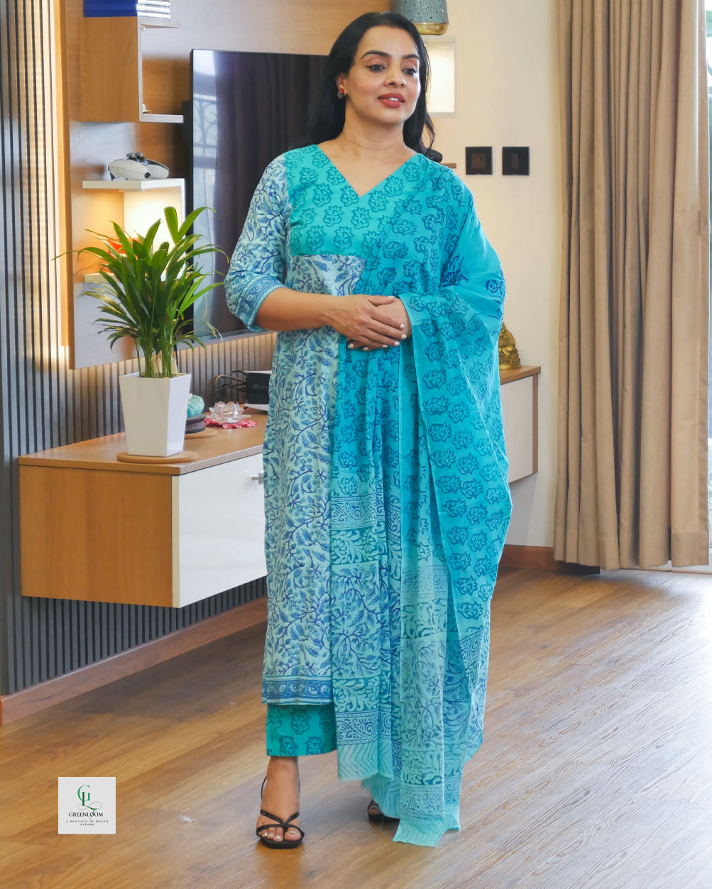 Cotton 3-Piece Summer Set for Women | Breathable Kurta, Bottom & Dupatta | Lightweight Daily Wear
